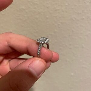 Platinum Grande Diamond Halo Engagement Ring